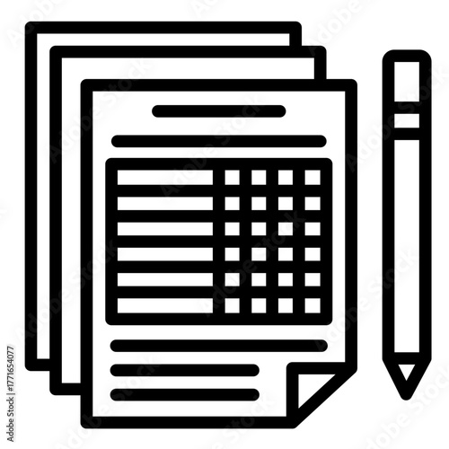 Annual Report   Icon Element For Design
