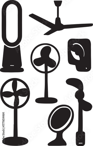 Different types of fan vector art