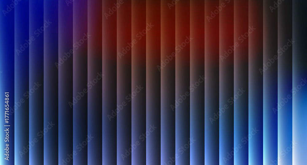 Fototapeta premium Abstract background with vertical stripes in shades of blue and red for modern and creative design
