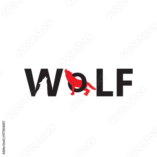 wolf logo design for vector art