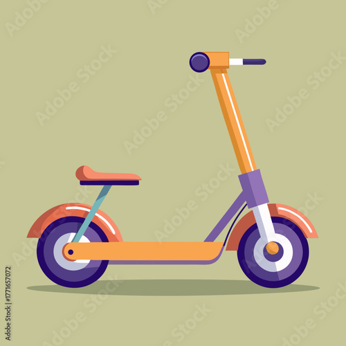 Creative scooter vector art illustration