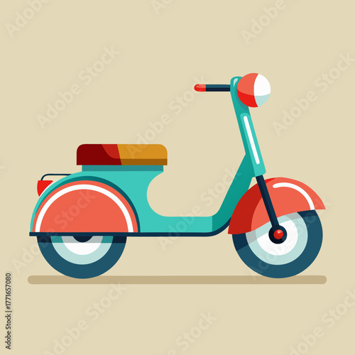Best scooter vector art illustration