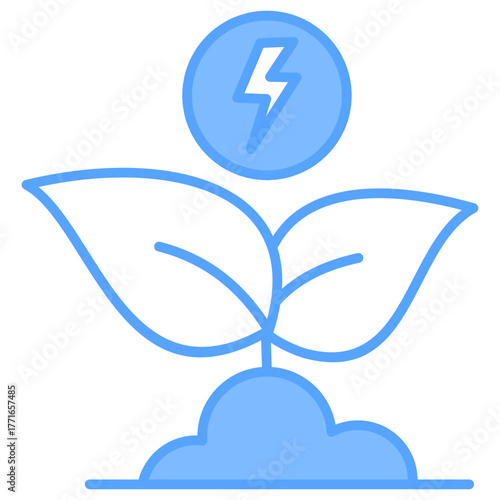 Green Energy Blue Icon