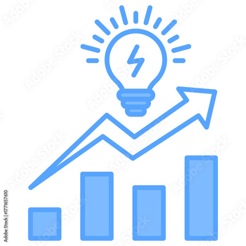 Energy Consumption Blue Icon