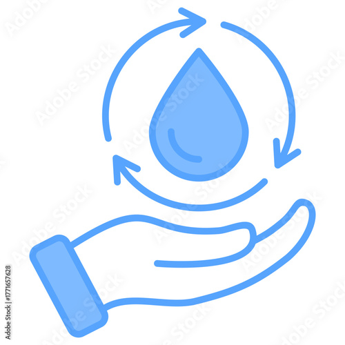 Save Water Blue Icon