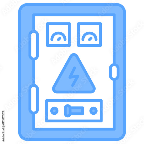 Electrical Controlling Blue Icon