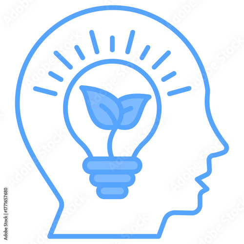 Think Green Blue Icon