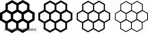 Adobe Ilsimple Honeycomb icons vector symbol, honeycomb patterns in black white and yellow, Honeycomb icon element Illustration,
lustrator Artwork