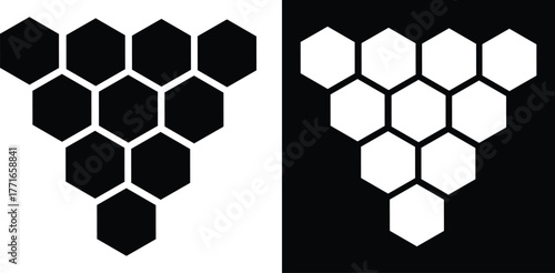 bee honeycomb icon set.Natural honeycomb collection flat icons Honeycomb icon element vector Illustration ,
