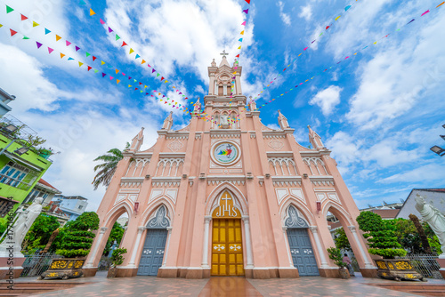 Quadro su tela Da Nang Pink Cathedral Church is a Catholic Church in Danang