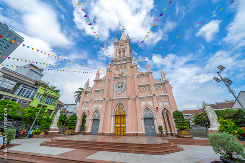 Fotografie Da Nang Pink Cathedral Church is a Catholic Church in Danang
