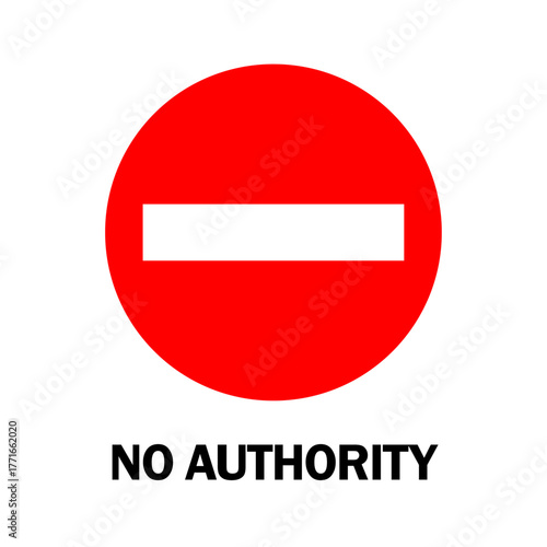 no authority symbol vector. prohibition button