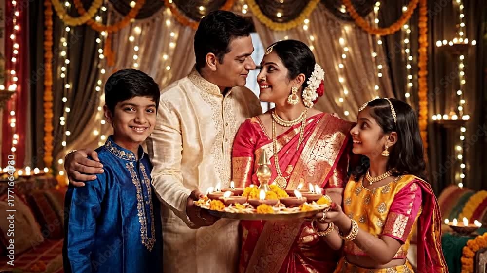 Celebrating diwali family tradition indian festival of lights hinduism ...