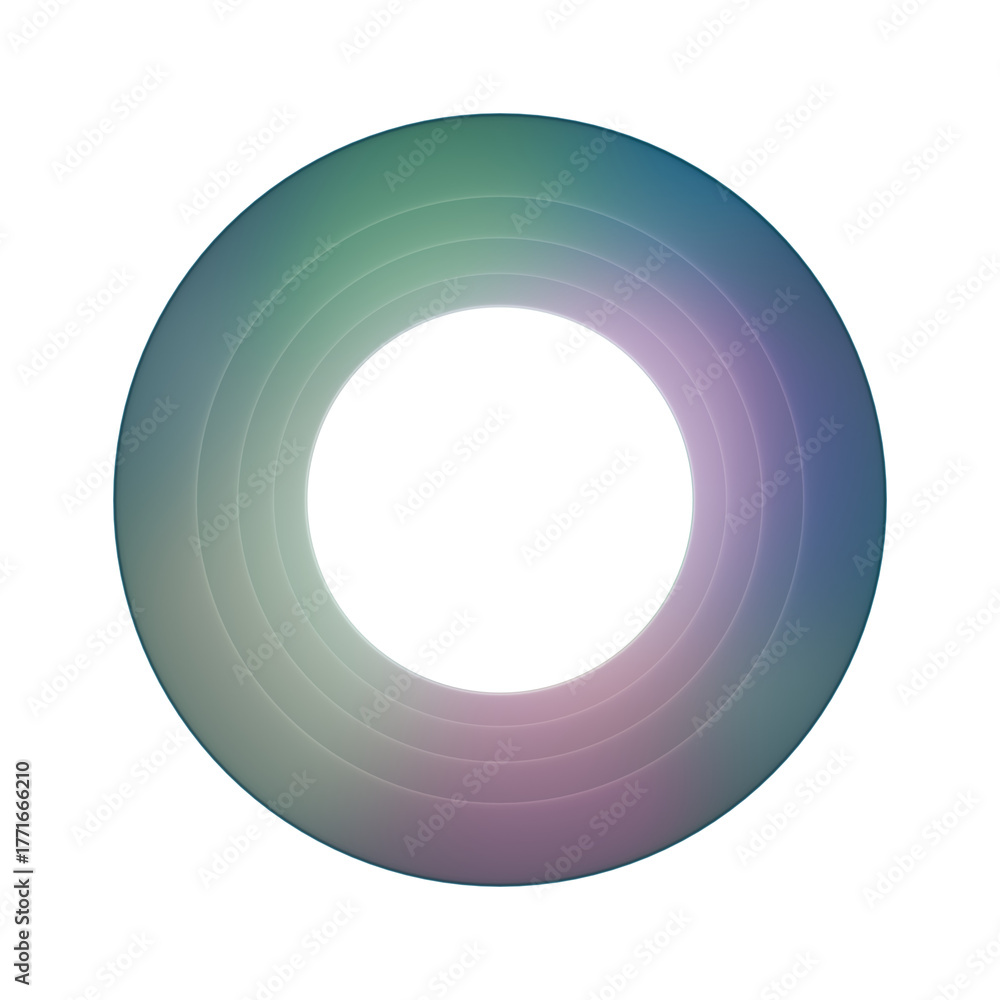Obraz premium Iridescent Circular Gradient Pattern with Soft Pastel Tones