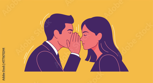 Man whispering to woman (1)