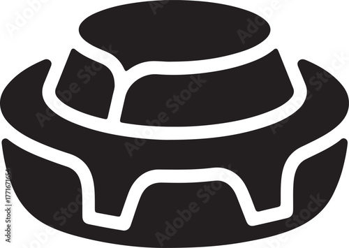 bold vector illustration of a hat