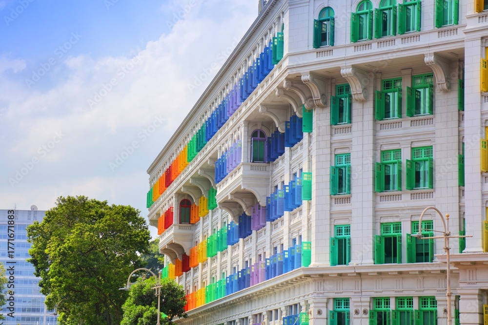 Obraz premium Old Hill Street Police Station building in Singapore City.