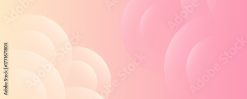 Banner background, pastel colorful, pink and orange gradations, circle abstract background, eps 10