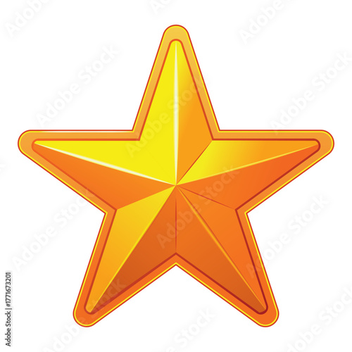 Gold star vector isolated. Golden sparkle luxury design element isolated.