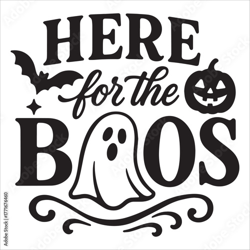 Here For The Boos Halloween Icon