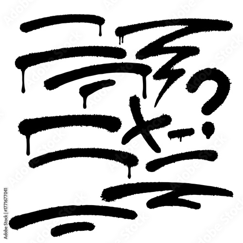 Dripping swash decorative graffiti element vector, street art paint stroke accent with drip texture, tag underline, and brush style accent for urban lettering, typography, and mural design