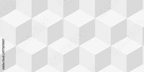 Seamless geometric pattern isometric cubic. Mosaic cube pattern vector tile blank wallpaper.	