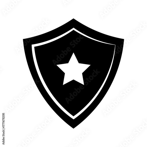  protective equipment, shield, icon vector illustration