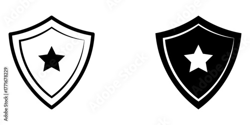  protective equipment, shield, icon vector illustration
