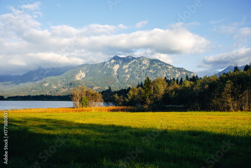 Autumn Serenity by the Mountain Lake