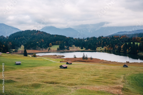 Autumn Serenity by the Mountain Lake