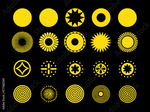 Circle Sun Icons The Professional Photo Ideal for Marketing