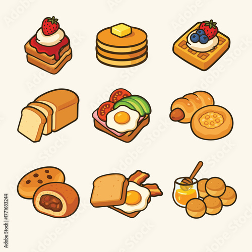 icon Bakery & Bun Breakfast bread delicious dessert