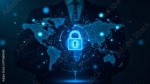 Obraz na płótnie Global Cybersecurity Awareness
