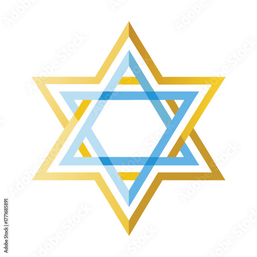 A Star of David symbol vector illustration for Israel's religion and Hebrew design