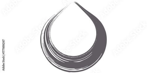 Hand drawn black brush sketch circles sketch frame round