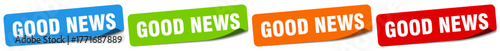 good news sticker. good news sticker set on white background