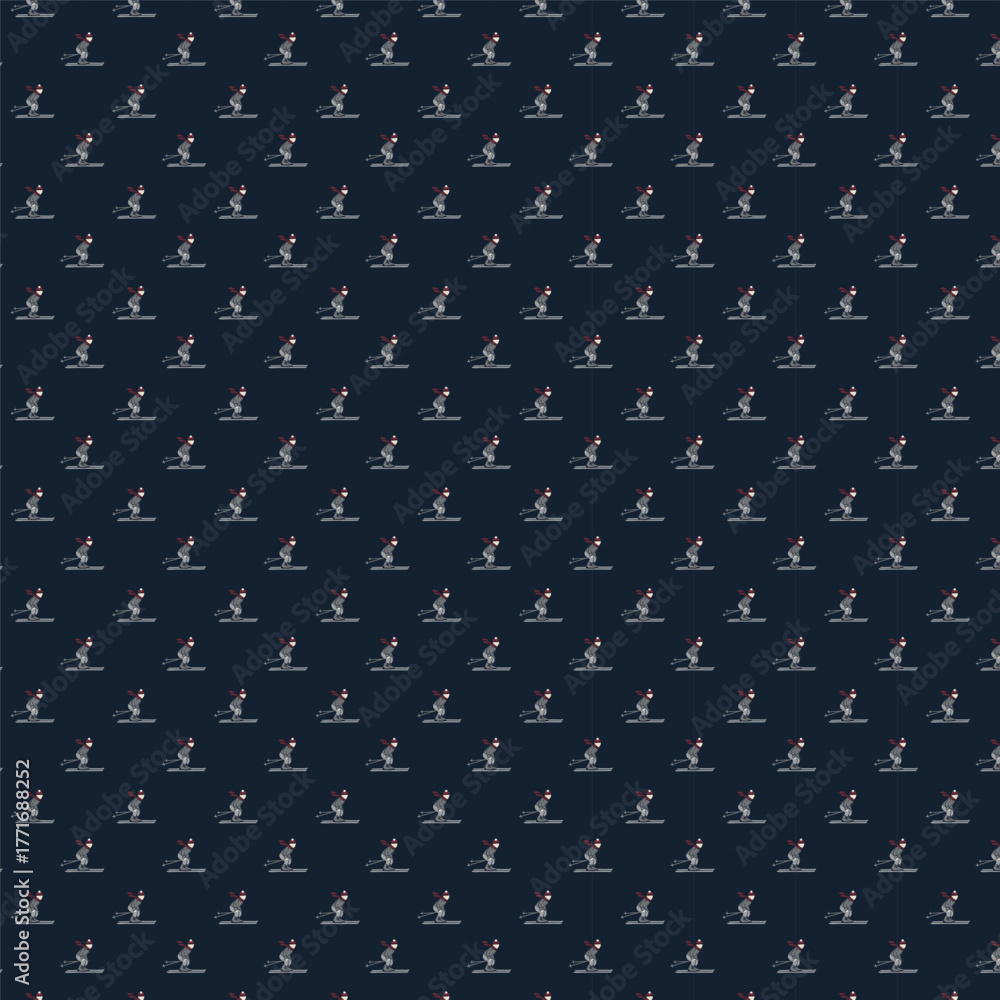 ski pattern seamless winter sport background