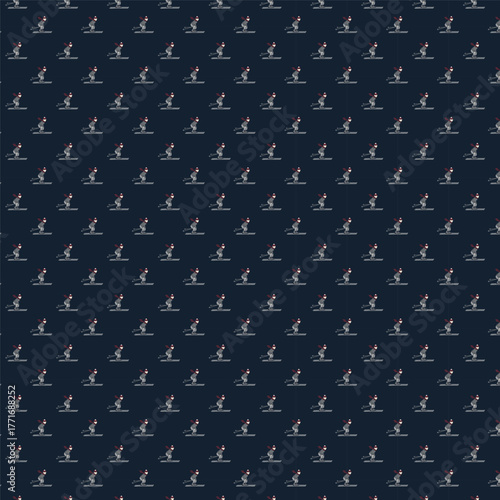 ski pattern seamless winter sport background