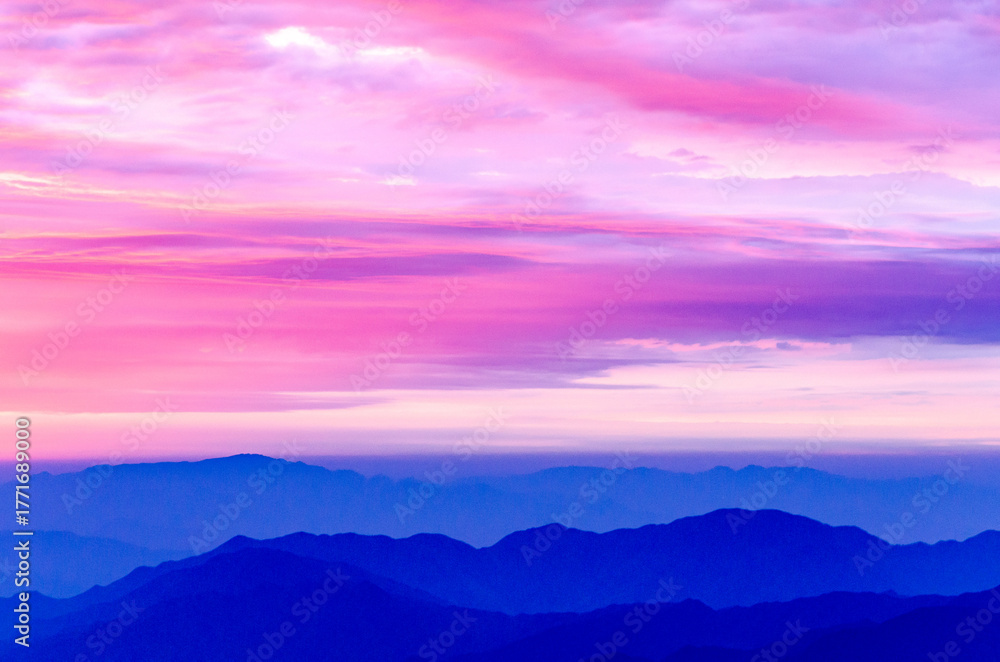 Fototapeta premium Sunset landscape of Xihai grand canyon,located at Huangshan mountain, Huangshan, Anhui, China