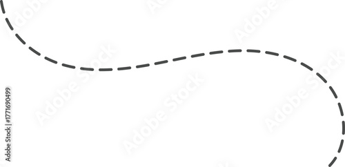 Hand drawn curve line. curved stroke set. Wavy outline elements