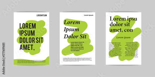 Template design with shapes for events, companies or business. Colorful squiggles lines design for poster, cover or background. Set of vector illustrations in eps 10.