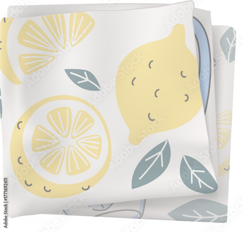Lemon Print Towel