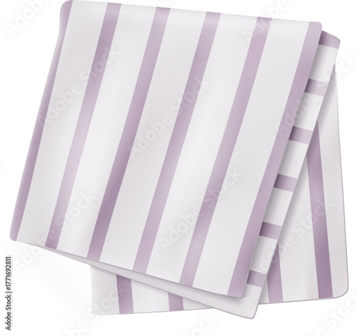 Striped Folded Tablecloth