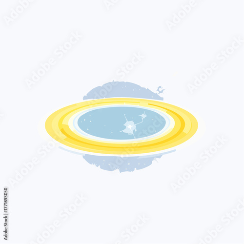 Flat lay assortment of creative paper planets
1