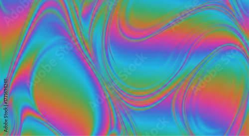 Vibrant and swirling abstract background with a multitude of colors creates a visually captivating display that dances. vector illustration