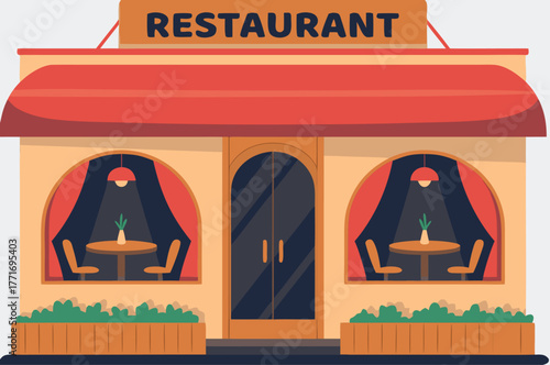 a restaurant with tables and chairs
