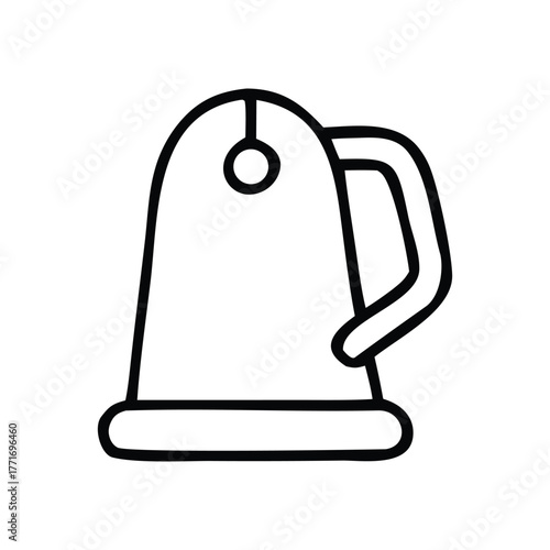 Simple and striking line art icon representing a video player or camera film reel, perfect for digital media and content creation