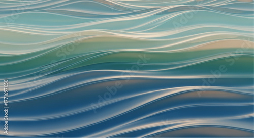 Waves of vibrant colors undulate, showcasing the dynamic nature of water in a moment of tranquil abstraction. vector illustration