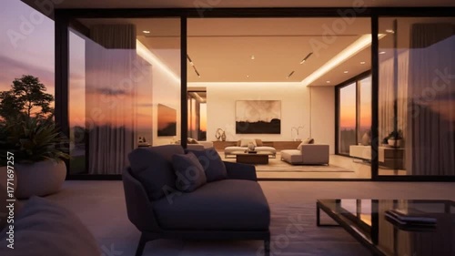 Wallpaper Mural living room interior Torontodigital.ca