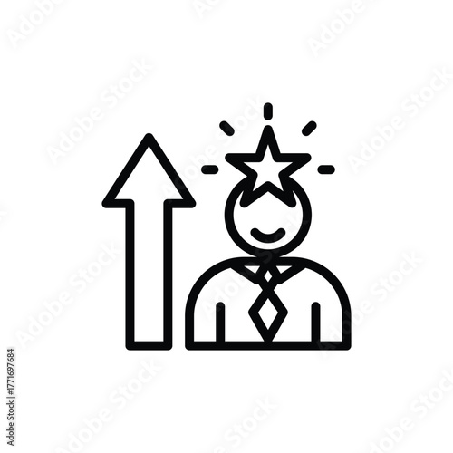 Person achieving success and reaching towards a glowing star. Suitable for motivation, goal setting, career growth content.